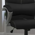 thumbnail image 4 of Flash Furniture Karen High Back Black LeatherSoft Executive Swivel Office Chair with Curved Headrest and White Line Stitching, 4 of 9