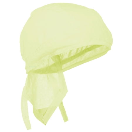 - PASTEL YELLOW Doo Rag Durag Chemo Headwrap Bandana Cotton Skull Cap Womens Teen Girls