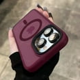 thumbnail image 1 of Magnetic Frosted Matte Armor Phone Case For iPhone 16 15 14 Plus 13 12 11 Pro Max For Magsafe Translucent Shockproof Back Cover red For iPhone 14 ProMax, 1 of 6