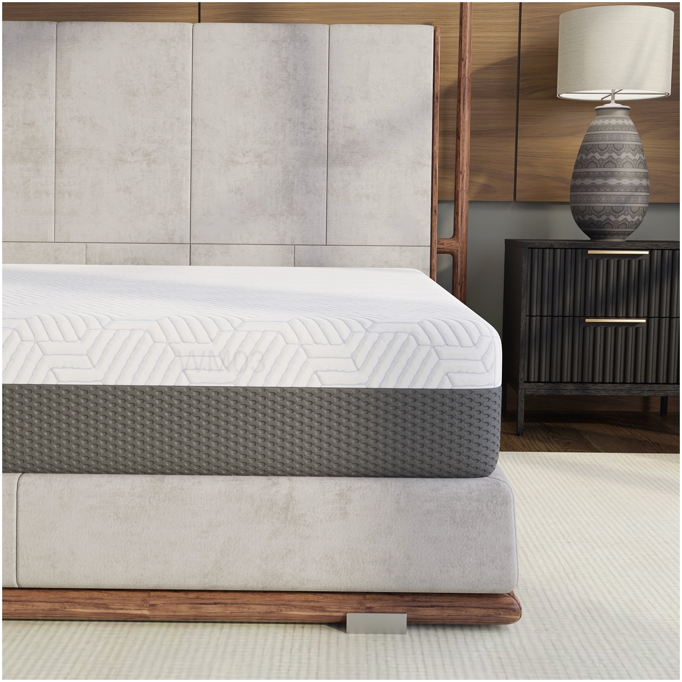 CHAMPFLAG 10 Inch Cooling Gel Memory Foam Mattress, King Size Medium Firm Feel for Support, CertiPUR-US Certified Bed in a Box