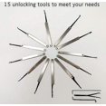 thumbnail image 4 of 15Pcs Unlock Tool Juego de desbloqueo de herramientas de selección de 15 piezas Práctica de extracción de llaves, 4 of 5