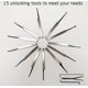 thumbnail image 4 of 15Pcs Unlock Tool Juego de desbloqueo de herramientas de selección de 15 piezas Práctica de extracción de llaves, 4 of 5