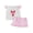 Pink, variant on BemeyourBBs Toddler Baby Girls Summer Clothes Infant Baby Girl Crayfish Outfits Cute Lobster Bow Embroidery Flying Sleeve Round Neck T Shirt Tops and Ruffle Plaid Shorts Set