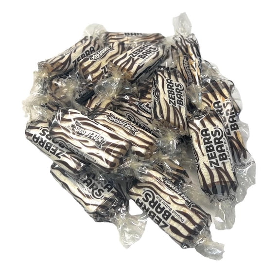 Crunchy Peanut Butter Zebra Bars, New Black & White Wrappers, Individually Wrapped, 4 Pounds