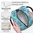 thumbnail image 3 of Honeii Best Dad Ever Print Insulated Lunch Bag Women Reusable Lunch Box with Pocket for Work Picnic Travel -One Size, 3 of 6