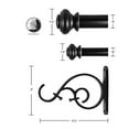 thumbnail image 4 of Decopolitan 1" Urn Adjustable Double Curtain Rod Set, 4 of 11
