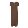 thumbnail image 5 of Karight Womens Plus Size Maxi Dresses Summer T Shirt Dress Casual V Neck Short Sleeve Long Dress, 5 of 6