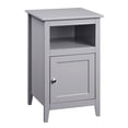 thumbnail image 3 of Home Square Storage Cabinet End Table with Shelf in Gray - Set of 2, 3 of 7