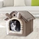 thumbnail image 4 of Cama plegable para gatos, casa cálida para perros, cesta de nido para dormir de felpa semicerrada para interiores Tmvgtek Oficina Multiescena Multifunción, 4 of 9