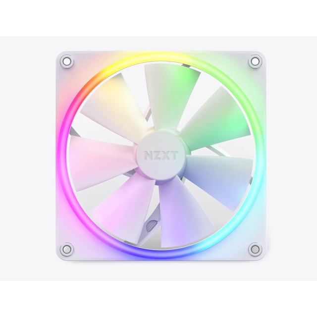 Ventilador NZXT F140 RGB de 140 mm con iluminación avanzada, color blanco