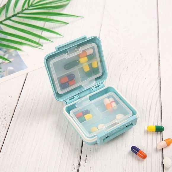 TIMIFIS Vc Storage Boxes Portable Storage Mini Travel Vc Box Portable Six Space Large-Capacity Packaging Vc Box Vc Organizer Vc Classifier Sports Supplement Storage Back to School Supplies