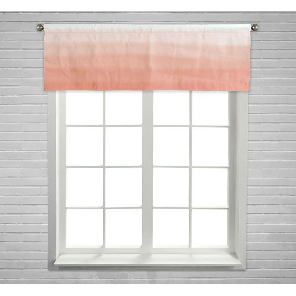 EREHome Cantonnière de Rideau de Fenêtre Ombrée Orange à Passe-Tringle Taille 54x18 Pouces