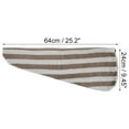 thumbnail image 2 of 1 Pc Women Breathable Stripe Hair Drying Towel for Bathroom Vacation Brown White Coral Velvet, 2 of 3