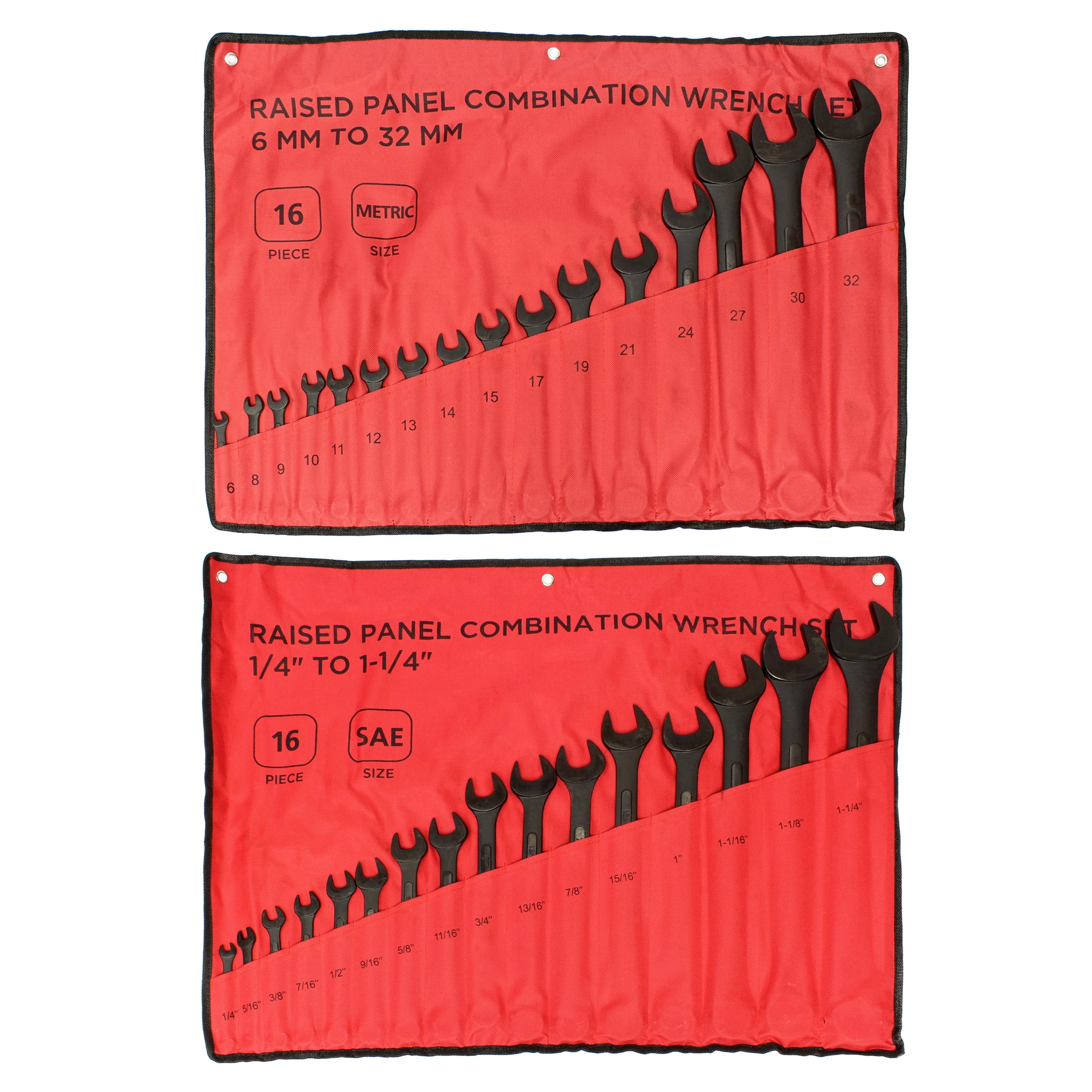 ABN Wrench Set Metric and Standard 32 Pc Combination Wrench Set