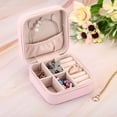 thumbnail image 5 of Uxcell Travel Jewelry Case Small Jewelry Organizer Portable Mini Jewelry Box to Store Rings Earrings Necklaces, Pink, 5 of 5