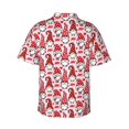 thumbnail image 3 of Daiia Christmas Gnome Hawaiian Shirt for Men Gentle Cotton Regular Short Sleeve Casual-X-Large, 3 of 9