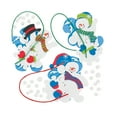 thumbnail image 2 of Snowman Snowflake Ornament Craft Kit- Craft Kits - 12 Pieces, 2 of 3