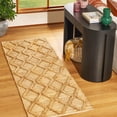 thumbnail image 2 of Beautiful Natural Jute Trellis Diamond Indoor Rug Runner by Drew Barrymore, 2.5' x 7', 2 of 6