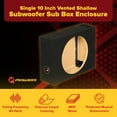 thumbnail image 3 of QPower Shallow Vented Subwoofer Enclosure, Single 10 Inch Sub Speaker Box, 3 of 9