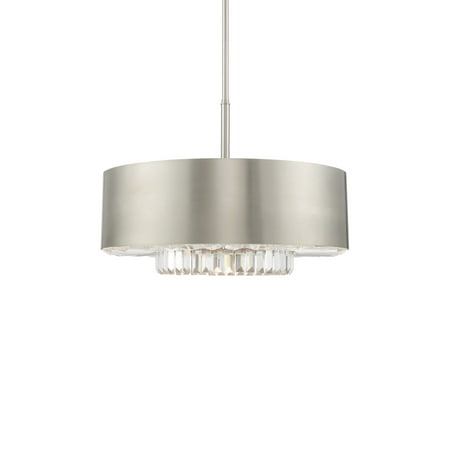 

Livex Lighting 40020 Madison 6 Light 24 Wide Crystal Drum Chandelier - Nickel