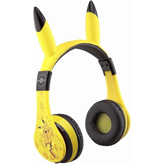 eKids Pokemon Bluetooth Headphones for Kids, Pikachu Wireless Headphones for Kids