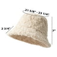 thumbnail image 3 of TOPTIE Fuzzy Bucket Hat for Women, Winter Warm Faux Fur Fluffy Bucket Hat, Fisherman Beanie-Beige, 3 of 7
