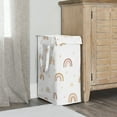 thumbnail image 2 of Sweet Jojo Designs Boho Rainbow Pink Yellow and Beige Foldable Laundry Hamper with Handles, 2 of 6