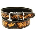 thumbnail image 2 of XSmall 9''- 13''  Heavy Duty Padded Leather Floral Tooled Dog Collar 60FK09, 2 of 5