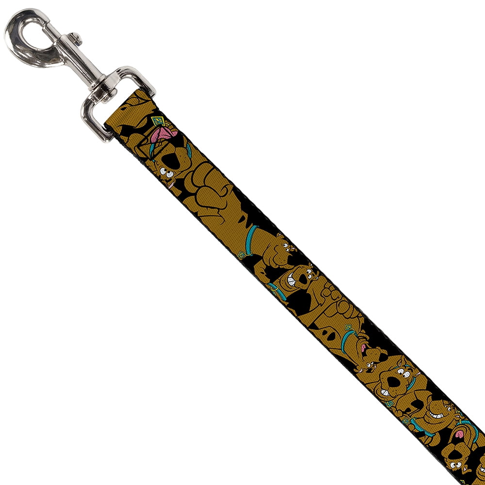 Scooby Doo Pet Leash, Dog Leash, Scooby Doo Stacked Close Up Black, 4 Feet Long 1.0 Inch Wide