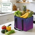 thumbnail image 4 of Collapsible Car Trunk Organizer with Handles 600D Oxford for Car Kitchen and Home Storage, Wave-like Purple 13× 10.2×10.8inch, 4 of 6