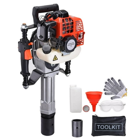 Fence End Post - Yescom 51.7cc 1300W 1.7hp T Post Driver 2 Stroke Gas Powered Petrol Pile Hammer Portable with EPA Fence Farm Garden