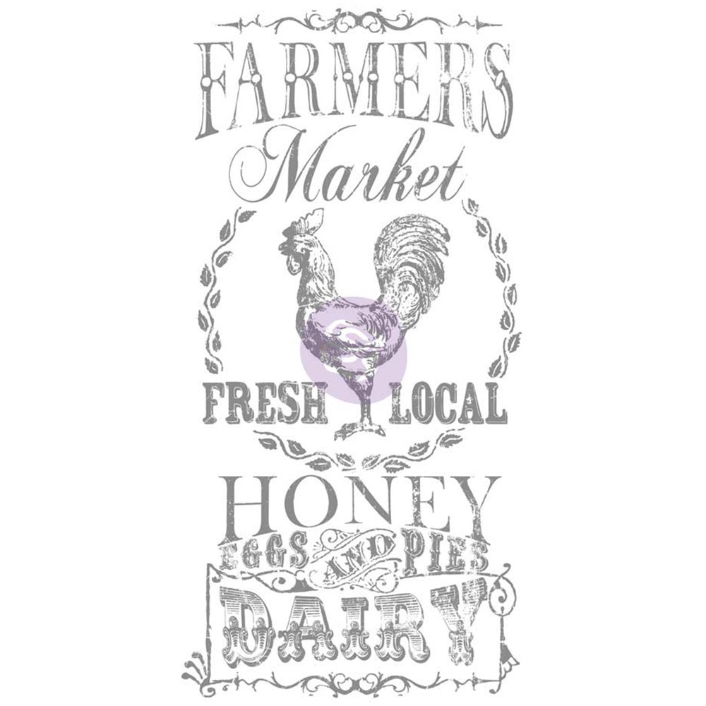 Iron Orchid Designs Decor Transfer RubOnsFarmer's Market, 18"X36