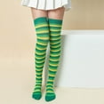 thumbnail image 2 of Clearance! Yajing Mens Socks Women Girls Fashion Irish St. Festive Stripe Middle Tube Socks Stockings One Size Multi-Color, 2 of 4