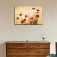thumbnail image 3 of wall26 Canvas Wall Art - Red Poppy Flowers on Vintage Abstract Background - Gallery Wrap Modern Home Decor | Ready to Hang - 16x24 inches, 3 of 5