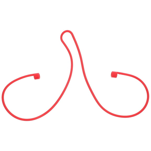 LEORX Red Earphone Strap With Anti Loss Feature Silicone Rope For Sports 1Pack