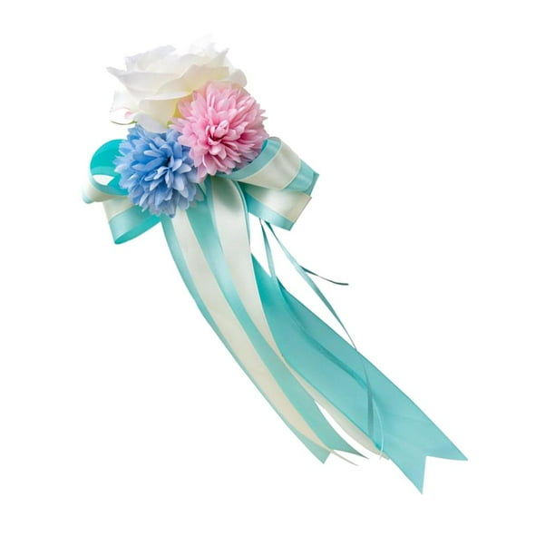 Kit De Decoraciones De Silla De De Espejo Accesorios De De Flor DIY Artesanía yotijar Flor y cinta del coche de la boda