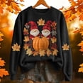 thumbnail image 2 of Sweatshirt for Women Pumpkin Maple Leaf Print Crewneck Long Sleeve Soft Halloween Fall Holiday Top, 2 of 4