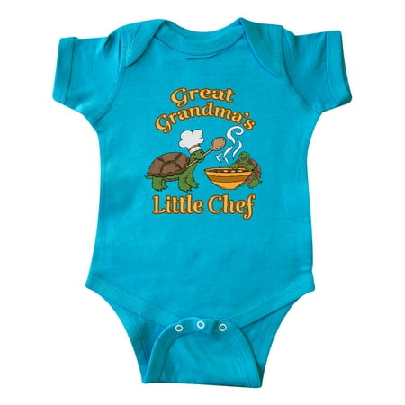 

Inktastic Great Grandma s Little Chef with Cute Turtles Gift Baby Boy or Baby Girl Bodysuit