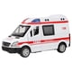 thumbnail image 1 of Ambulancia de rescate hospitalaria a escala 1:36, modelo de aleación fundida con sonido y luz para niños., 1 of 12