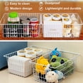 thumbnail image 4 of NOGIS Wire Storage Baskets, Household Pantry Baskets 1 Pack, Wire Baskets For Organizing, Countertop, Closet, Bedroom, Bathroom, Make Life Tidier Metal Basket (White Small), 4 of 7