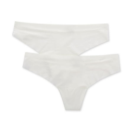 

Women s Magic Bodyfashion 46ST Dream Invisibles Thong Panty - 2 Pack (Snow White M)