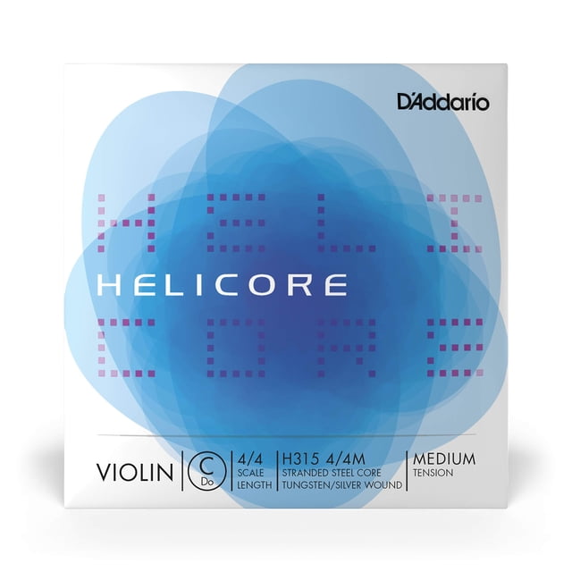 Cuerda para violín D'Addario Helicore Silver Wound C, tamaño 4/4