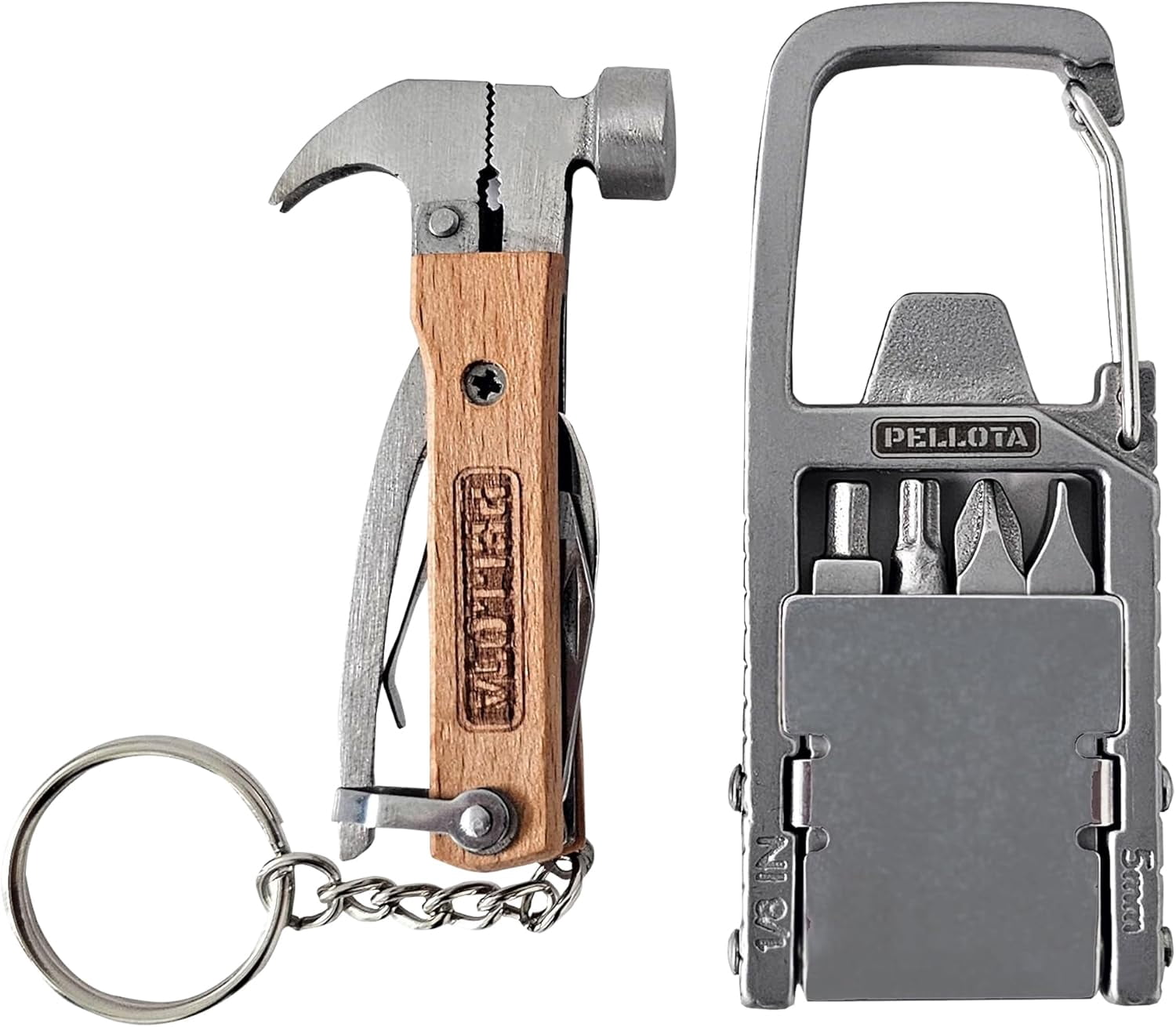 RGHJAR-Multi Tool Prizes [17-in-2] for Adults - Multi Tool for Men, Multitool, Small Hammer, Small Tools, Hammer Multitool, Gifts for Men, Dad, Husband, Camping, Bottle opener, retrieve card pin