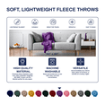 thumbnail image 4 of Imperial Home Fleece Blankets Bed, Travel & Throw Blanket Bulk Pack, Purple 12-Pack, 4 of 6