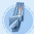 thumbnail image 2 of WEIYLL Pantalon Garçon Extérieur Élastique Été Printemps Tenue de Jeu Col Rond Design Imprimé Bleu Foncé3 Taille 6-7 Ans, 2 of 7