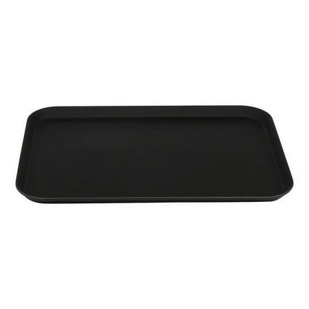 Cambro 1622TL110 Treadlite 16" x 22" Black Non-Skid Fiberglass Tray - 12/Case