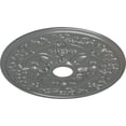 thumbnail image 3 of 30 7/8"OD x 3 5/8"ID x 1 3/8"P Rose Ceiling Medallion (Fits Canopies up to 5 1/4"), Hand-Painted Silver, 3 of 5