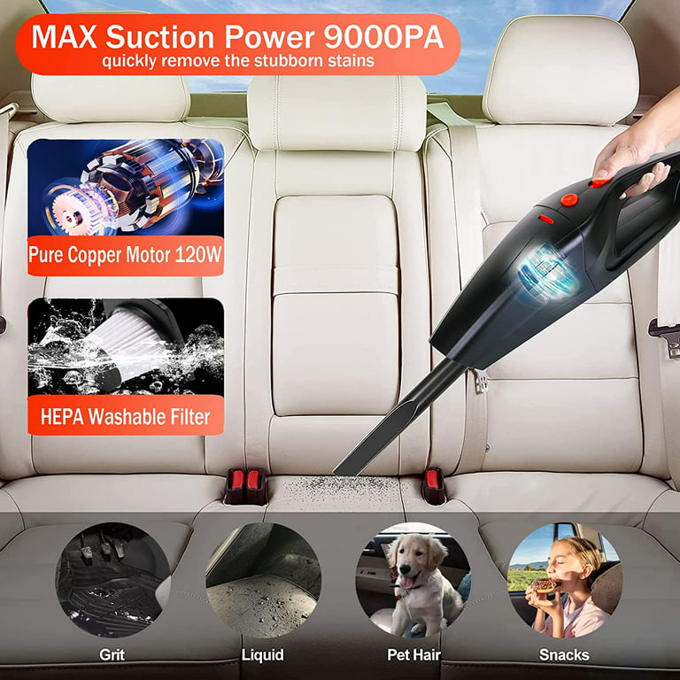 58 Pcs Car Cleaning Kit, Wireless Handheld Vacuum, Car Interior Detailing  Kit wi