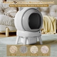 thumbnail image 6 of CBJCBJ 70L Smart Automatic Self-cleaning Cat Litter Box, Supports APP Control and Multiple Layer Safety Protection,White, 6 of 9