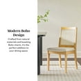 thumbnail image 6 of Walker Edison Solid Wood and Rattan Dining Chair, Set of 2, Natural, 6 of 16